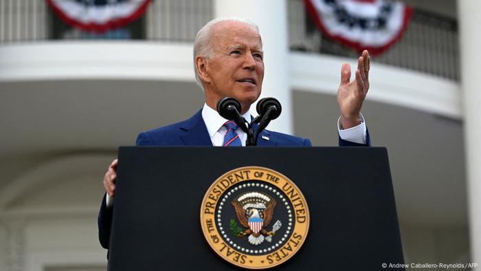 Biden, durante su discurso con motivo del Día de la Independencia, el pasado 4 de julio.