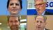 Four heads. upper: Sahra Wagenknecht (l),Thilo Sarazzin, lower: Boris Palmer (l), Hans-Georg Maaßen, Four heads. upper: Sahra Wagenknecht (l),Thilo Sarazzin, lower: Boris Palmer (l), Hans-Georg Maaßen,