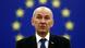 Janez Jansa with a EU flag behind him Janez Jansa with a EU flag behind him