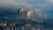 Smog seen rising above residential building in Sofia, Bulgaria Smog seen rising above residential building in Sofia, Bulgaria