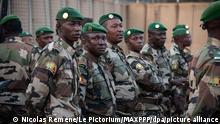 ©Nicolas Remene / Le Pictorium/MAXPPP - Nicolas Remene / Le Pictorium - 12/12/2019 - Mali / Koulikoro / Bamako - Ceremonie pour la passation de commandement entre le commandant autrichien, le General de brigade Christian Harbersatter et l'actuel chef de l'EUTM Mali, le General de brigade Joao Pedro Boga Ribeiro (Portugal). La ceremonie s'est tenue au QG de l'EUTM a Bamako en presence du Chef d'Etat-major General des Armees maliennes, le General de division Abdoulaye Coulibaly et le chef de la MINUSMA M. Annadif Mahamat Saleh. / 12/12/2019 - Mali / Koulikoro / Bamako - Ceremony for the change of command between the Austrian commander, Brigadier General Christian Harbersatter and the current head of EUTM Mali, Brigadier General Joao Pedro Boga Ribeiro (Portugal). The ceremony was held at EUTM HQ in Bamako in the presence of the Chief of the General Staff of the Malian Armies, Major General Abdoulaye Coulibaly and the head of MINUSMA Mr. Annadif Mahamat Saleh.