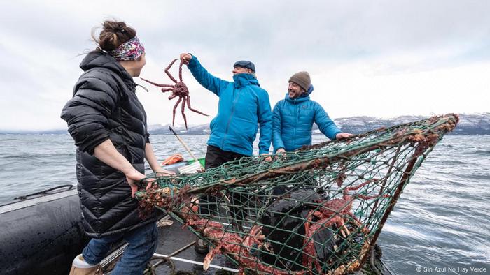 Pescadores en Tierra del Fuego.