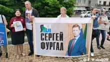 Proteste in Solidarität mit dem ehemaligen Gouverneur Sergej Furgal
DW, E. Wokul, im Juni 2021
