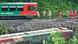Part of the derailed Austrian train in the Mur River Part of the derailed Austrian train in the Mur River