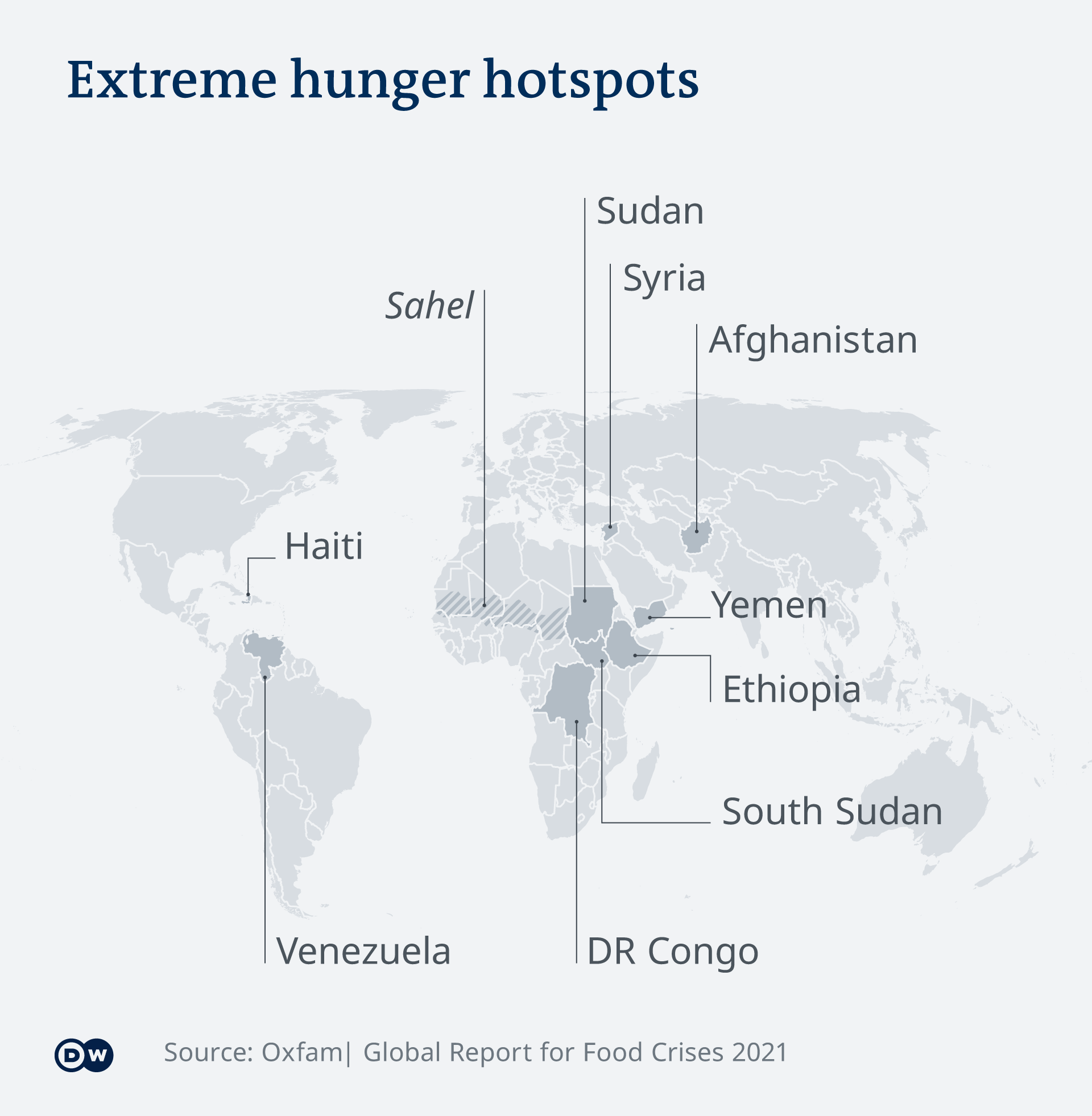 Map of Extreme hunger hotspots