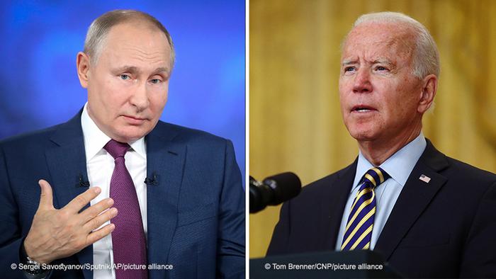 Kombo I Russland Wladimir Putin I USA Joe Biden
