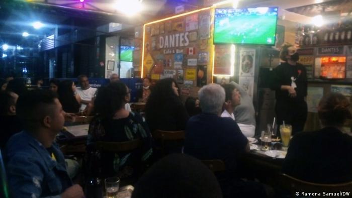 Dantes, a restaurant in Rio de Janeiro, during the Copa America final