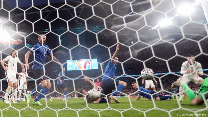 Italy's Leonardo Bonucci scores the equalizer