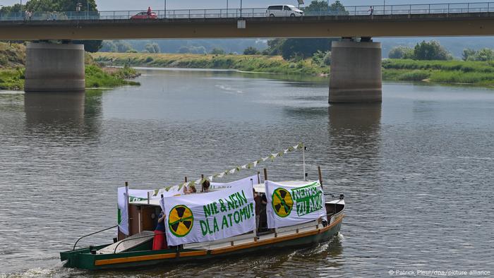 Aktion gegen einen Atomkraftwerk-Neubau in Polen