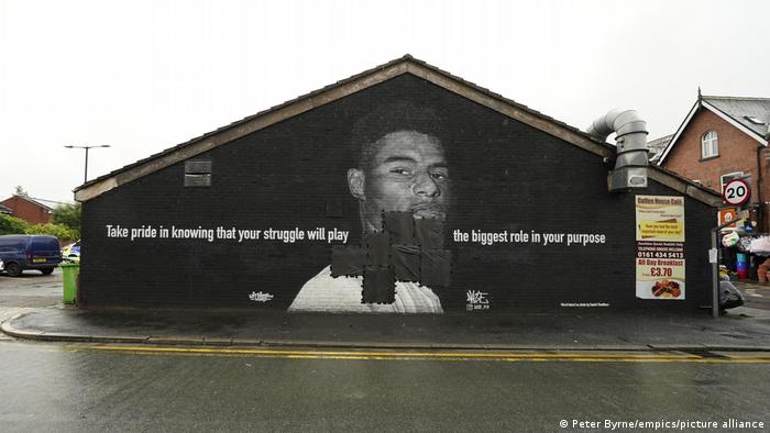 England | Euro 2020 | Vandalismus am Wandbild von Marcus Rashford in Manchester