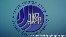 Shin Bet, israelischen Inlandsgeheimdienstes in Tel Aviv, Internationale Geheimdienste, Logo, Grafik, *** Shin Bet Israeli domestic intelligence service in Tel Aviv International secret services logo graphic