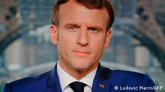 Frankreich TV-Rede Emmanuel Macron