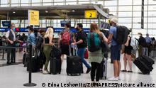 July 2, 2021, Brooklyn, New York, USA: July 4th holiday weekend travelers at JFK Airport. Queens, New York. 20210702 NEW (Credit Image: Â© Edna Leshowitz/ZUMA Wire
