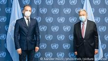 Bundesaussenminister Heiko Maas, SPD, trifft den Generalsekretaer der Vereinten Nationen, Antonio Guterres. New York, 14.07.2021. Copyright: Xander Heinl/photothek.de [Tel. +493028097440 - www.photothek.net - Jegliche Verwendung nur gegen Honorar und Beleg. Urheber-/Agenturvermerk wird nach Paragraph13 UrhG ausdruecklich verlangt! Es gelten ausschliesslich unsere AGB.]