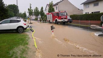 Überschwemmung nach Unwetter in der Eifel