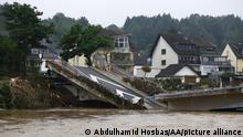 July 16, 2021***
RHINELAND PALATINATE, GERMANY - JULY 16: A view of flood devastated area after severe rainstorm and flash floods hit western states of Rhineland-Palatinate and North Rhine-Westphalia, on July 16, 2021, in Ahrweiler district of Rhineland-Palatinate, Germany. The death toll from Germany's worst floods in more than 200 years rose to 81 and some 1,300 people are missing. Search and rescue works continue in the area. Abdulhamid Hosbas / Anadolu Agency