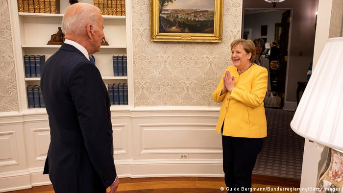 Merkel y Biden.