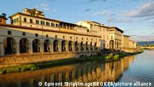 15.04.2008 , Altstadt von Florenz mit Uffizien am Ufer des Arno, UNESCO Weltkulturerbe, Toskana, Italien, Europa