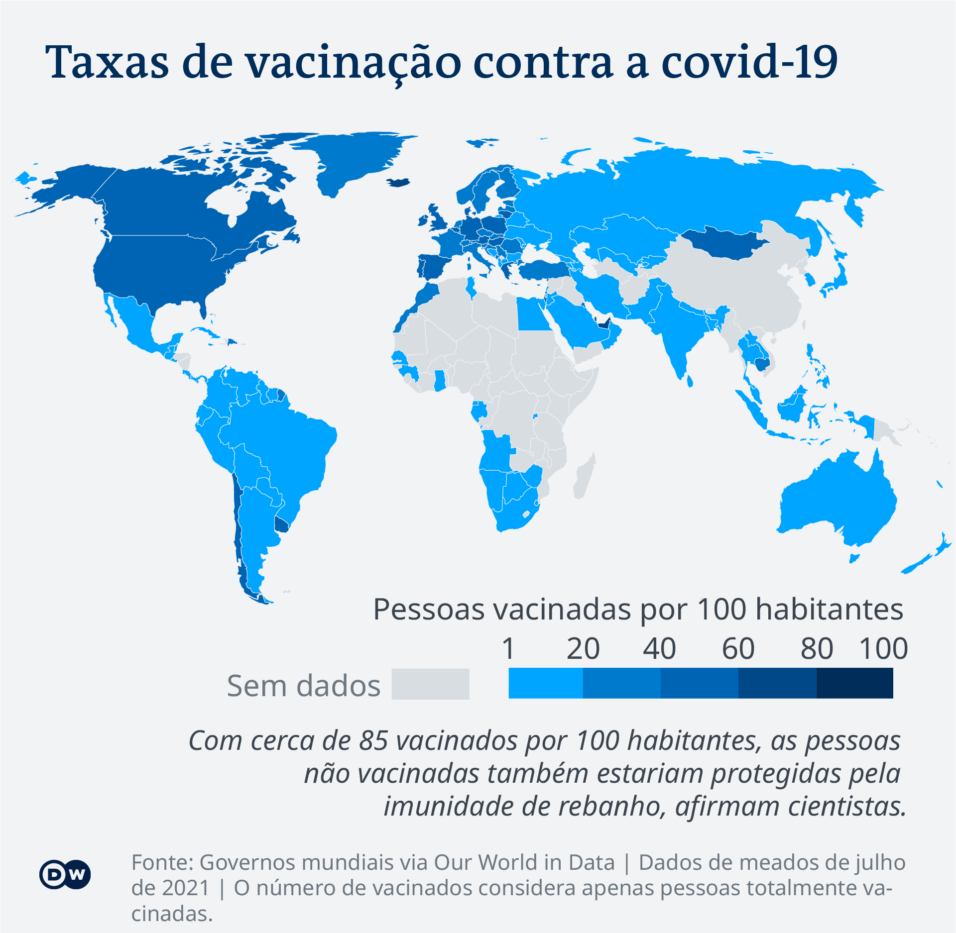 Como Anda A Vacinacao Contra A Covid 19 No Mundo Novidades Da Ciencia Para Melhorar A Qualidade De Vida Dw 16 07 2021