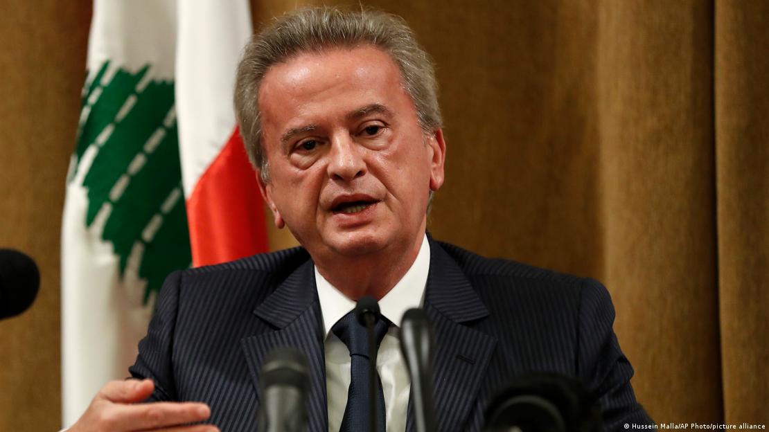 Riad Salameh, the governor of Lebanon's Central Bank, speaks during a press conference, in Beirut, Lebanon, Nov. 11, 2019.
