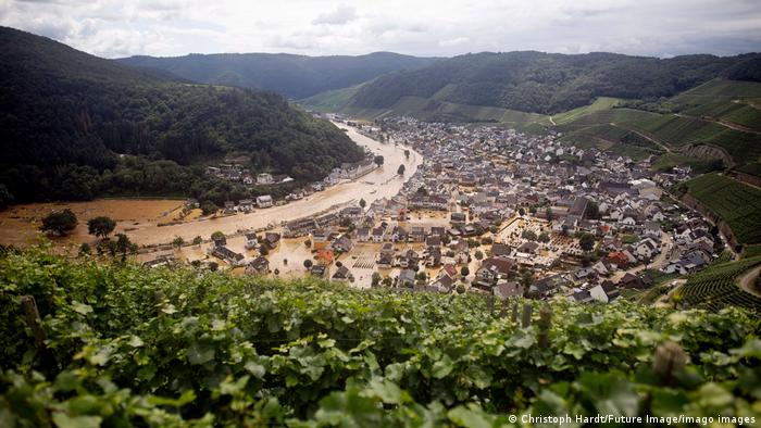 A view of the Eifel valley after the floods