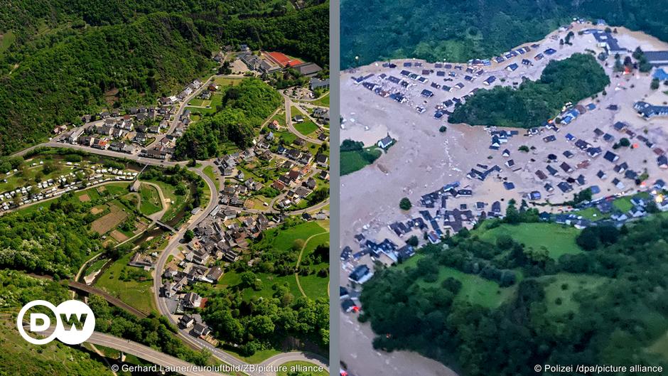 Vorher-Nachher-Bilder der Flutkatastrophe