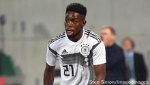 Rassismus-Attacke gegen DFB-Spieler Olympia-Test abgebrochen. Jordan TORUNARIGHA GER Aktion,Einzelaktion,Einzelbild, Freisteller,Ganzkoerperaufnahme, ganze Figur. Fussball U-21 Laenderspiel. Deutschland GER - Mexiko MEX 3-0, am 07.09.2018 in Fuerth,Sportpark Ronhof / Thomas Sommer. DFB REGULATIONS PROHIBIT ANY USE OF PHOTOGRAPHS AS IMAGE SEQUENCES AND/OR QUASI-VIDEO. *** Racism attack against DFB player Olympic test aborted Jordan TORUNARIGHA GER action,single action,single picture,crop,whole body shot,whole figure Football U 21 Laenderspiel Deutschland GER Mexico MEX 3 0, am 07 09 2018 in Fuerth,Sportpark Ronhof Thomas Sommer DFB REGULATIONS PROHIBIT ANY USE OF PHOTOGRAPHS AS IMAGE SEQUENCES AND OR QUASI VIDEO