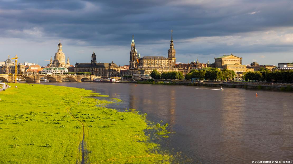 Vista do rio Elba com Dresden ao fundo