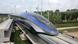 A high-speed maglev train, capable of a top speed of 600 kph, is pictured in Qingdao, Shandong province A high-speed maglev train, capable of a top speed of 600 kph, is pictured in Qingdao, Shandong province