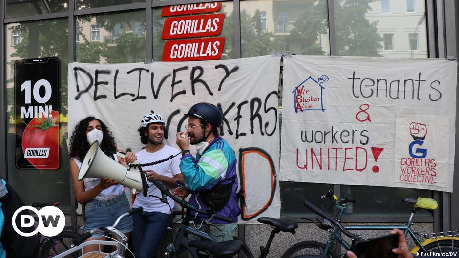 Deutschland: Gorillas-Lieferfahrer kämpfen gegen ungünstige Arbeitsbedingungen |  Geschäft |  Wirtschafts- und Finanznachrichten aus deutscher Sicht |  D. W.