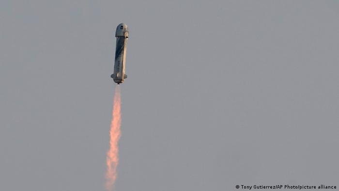 El cohete New Shepard de Blue Origin.