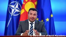 North Macedonia's Prime Minister Zoran Zaev appearing on DW's Conflict Zone