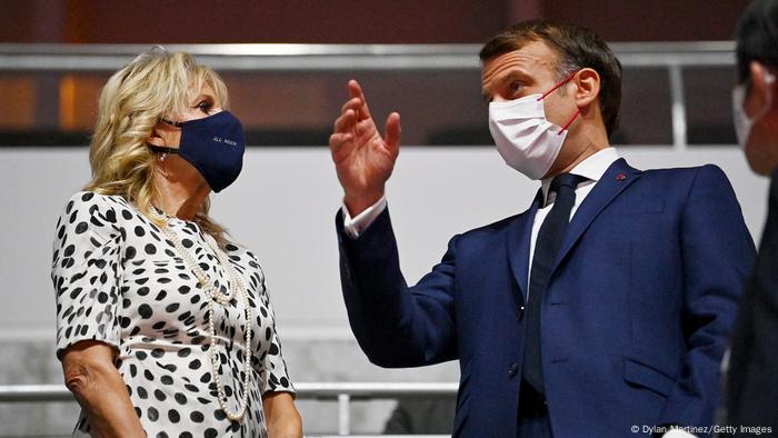 Eröffnungsfeier Olympische Spiele Tokio 2020 | Jill Biden und Emmanuel Macron