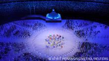 Tokyo 2020 Olympics - The Tokyo 2020 Olympics Opening Ceremony - Olympic Stadium, Tokyo, Japan - July 23, 2021. Performers are seen with the athletes during the opening ceremony REUTERS/Athit Perawongmetha