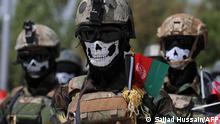 New Afghan Army Special Forces attend their graduation ceremony after a three-month training program at the Kabul Military Training Centre (KMTC) in Kabul, Afghanistan, Saturday, July 17, 2021. (AP Photo/Rahmat Gul)