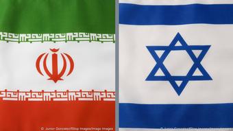 Οι σημαίες του Ιράν και του Ισραήλ 