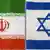 Bildkombo l Fahnen - Iran und Israel
