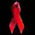 Rote Aidsschleife auf schwarzem Grund. (Foto: DW)