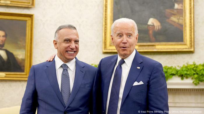 US-Präsident Joe Biden und der irakische Regierungschef Mustafa al-Kadhemi US-Präsident Joe Biden und der irakische Regierungschef Mustafa al-Kadhemi