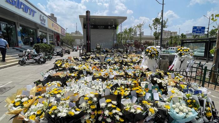 China Überflutung Henan U-Bahn Zhengzhou Subway Blumenmeer 