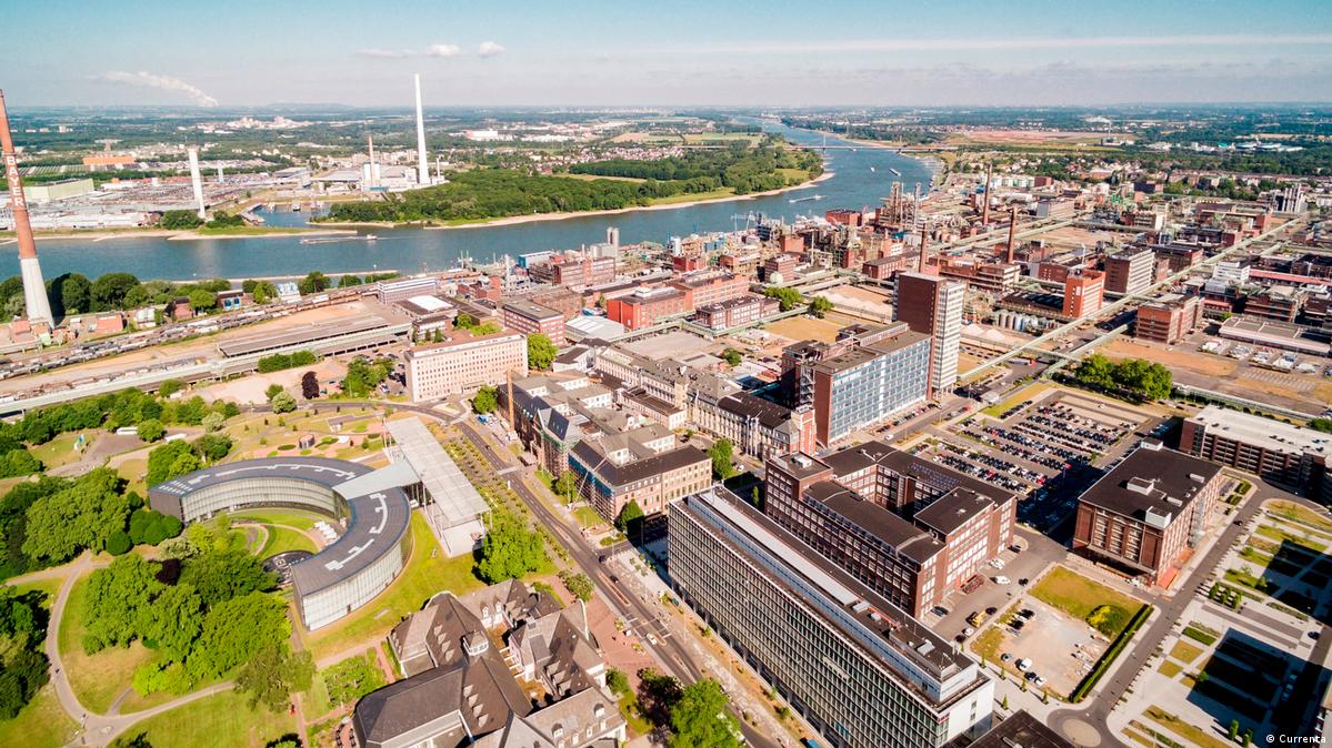 Why are German chemical plants located near big cities?