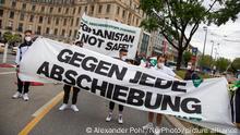 Hundreds joined a demonstration against deportations to Afghanistan in Munich, Germany on June 6, 2021. (Photo by Alexander Pohl/NurPhoto)