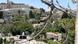 A view of Sheikh Jarrah, behind barbed wire A view of Sheikh Jarrah, behind barbed wire