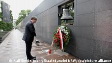 Armin Laschet, CDU/CSU-Kanzlerkandidat und Ministerpräsident von Nordrhein-Westfalen, nimmt an der Gedenkfeier an den Warschauer Aufstand teil. +++ dpa-Bildfunk +++