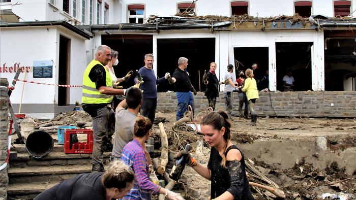Germany - Rescuers sift through debris in the Eifel Germany - Rescuers sift through debris in the Eifel