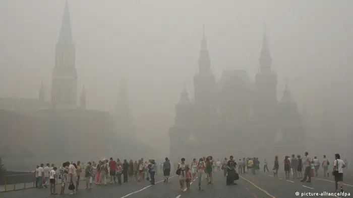 Russland Moskau Waldbrände Smog