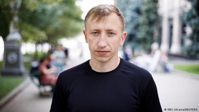 Belarus exiled activist Vitaly Shishov in a Kiev park last month
