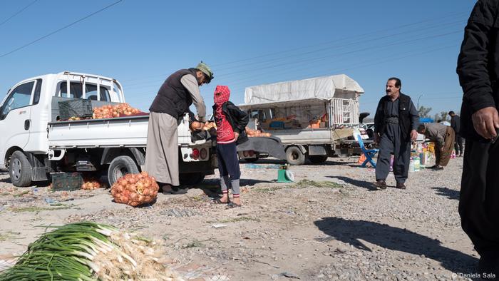 Comerciantes en el mercado de Kalar, Gobierno Regional del Kurdistán.
