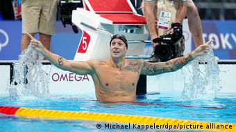 пловец из США Калеб Дрессел, выигравший на Олимпиаде 5 золотых медалей 