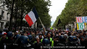 An anti-vaccination protest in Paris